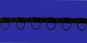 Gomblyuk  bortni 500.- Ft./méter - BLACK - FEKETE